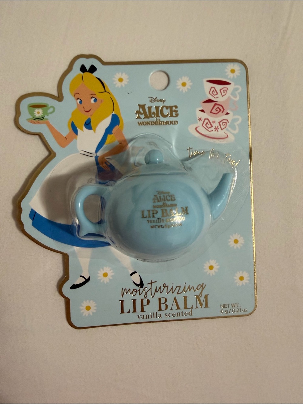 Disney Alice in Wonderland Teapot Lip Balm Vanilla Scented New